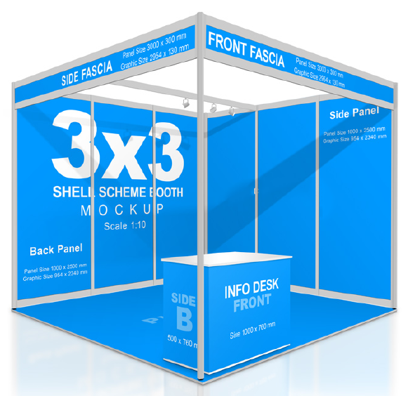 3x3 Shell Scheme Booth